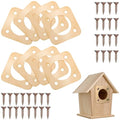 POPETPOP Birdhouse Predator : 8Pcs Metal Birdhouse Hole Protector with Screws Predator Guards for Houses - House Entry Copper Portal Hole Protector, Golden