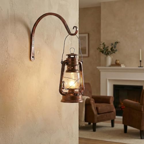 2 Pack 8 Inch Hanging Plant Bracket Wall Hooks Decorative Plant Hangers for Outdoor Hanging Bird Feeders, Wind Chimes, Plant Baskets, Antique Bronze - color: Antique Bronze, size: 8 Inch
