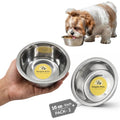 2 Pack Shallow Stainless Steel Cat & Dog Bowls, 2 Cup (16oz) Each, Heavy Duty Small Pet Only Puppy Kitten & Birds Feeder Replacement Bowl, Rust Resistant Metal Cat Dishes for Food & Water - size: 2 Cup (16oz)
