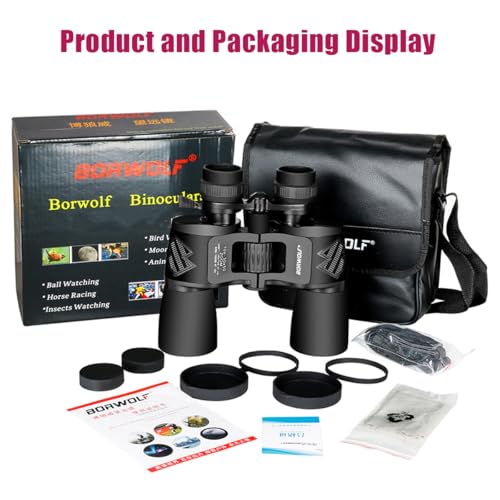 10-30X50 High Magnification HD Long Range Zoom 10X-30X Magnification Wide Angle Binoculars for Hunting Telescope