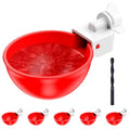 Chicken Waterer Cups, Automatic DIY Chicken Water Bowl 6 Pack | Chicken Flock Waterer Cups with 3/8'' Hole Saw for Bucket, Trough, Easy Install - size: 6 Pack