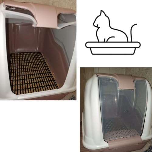 Plastic Mesh Tray for Dogs & Cats (2 Pack) – Anti-Leak Crate Floor Grid, Cage Liner for Travel Carriers, Breathable Hygienic Base, Cut-to-Size PP Plastic (Small Size 15.7x9.4 in) (2)