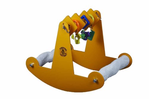 Sweet Feet and Beak Tweeter Totter Rocker, Two Perch Bird Swing, Large | Two Pedicure Perch Bird Toy, Made from Break Resistant Plastic, Hanging Toy for Play and Leg Activity, Available in 3 Colors - size: Extra Large