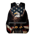 Patriotic Eagle Backpack,American Eagle Polyester Backpacks,Lightweight Double Shoulder Back Pack for Adults,Cool Bird Black Bookbag,School Bag Gifts,Casual Travel Daypack Book Packs - color: Eagle