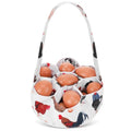 Egg Collecting Basket, Canvas Egg Gathering Basket | Egg Basket for Gathering with 7 Pouches for Chicken, Duck, Goose, Bird, Various Poultry Collection (Black and white chicken) - style: Black and white chicken