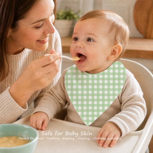 Baby Organic Cotton Teething Cloth Newborn Baby Burp Cloth Bandana Drool Cloth for Drooling Cotton Baby Gifts - color: Golf