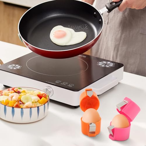 3pcs Egg Shell Opener & 1 Egg Separator,Eggs Cracker Tool for Rawegg,Handheld Eggshell Cutter Hard Boiled Eggs Breaker Yolk White Separator for Cooking Camping Kitchen Gadgets