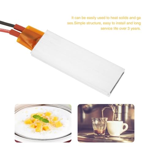 12V PTC Heating Plate – Aluminum Housing Thermostatic Heater for Incubators, Laboratory Equipment & Electronic Preheating(12V/200℃) - size: 12V/200℃