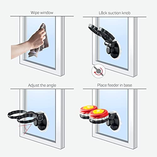 Handheld Small Glass Hummingbird Feeders (Set of 2) with Window Suction Mount Base - Window/Handheld or Tabletop Mini Hummingbird Feeders for Outdoors - style: 2 Hand Feeders + suction cup
