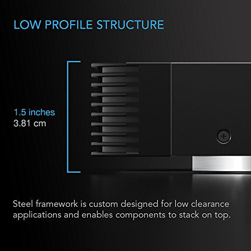 AC Infinity AIRCOM S10 A/V Front-Exhaust Component Cooling System | For Receivers, Amps, DVR, AV Cabinet Components - size: 17" Front-Exhaust, style: Speed Controller