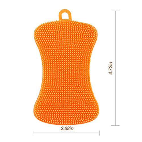 3PCS Silicone Dish Sponges, Multi-Purpose Kitchen Gadget Brush | Silicone Dish Sponges,Multi-Purpose and Efficient Sponge Kitchen Gadgets Sponges,,Especial Delicate Kitchen Sponge Brush