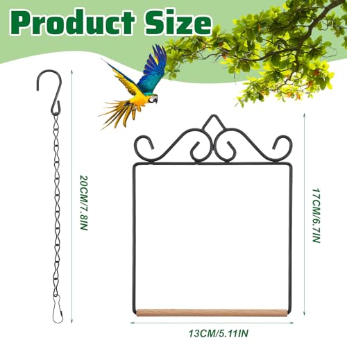 Hummingbird Swings and Perches 6.7x5.1in Humming Bird Swing | Hummingbird Perch for Hanging Indoor Outdoor Trunk Lawn Patio Garden
