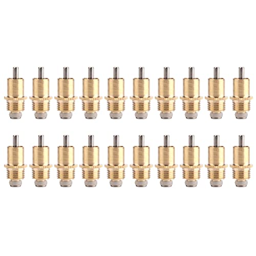20Pcs Rabbit Drinker Nipple Waterer Set, Automatic 360 Degree Long Automatic Rabbit Nipple Drinker, Stainless Steel Nipples Cage Accessories, Drinking Water Tool for Small Animals