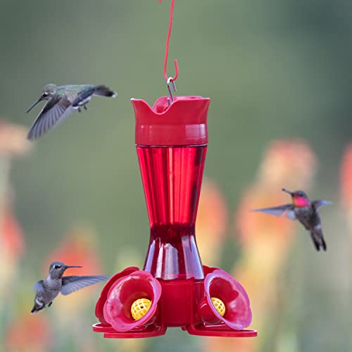 Perky-Pet Red Hummingbird Feeder - Pinch Waist Design for Easy Feeding - Humming Bird Feeder for Outdoors - 403CO - 8 oz Capacity (Pack of 6) - size: No Size (Pack of 6)