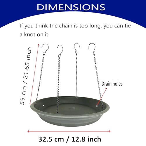 Bird Seed Catcher Tray Platform Feeder Hanging Tray Fits Most feeders Catches Most Falling Seed and Husk Great for Attracting Birds Outdoors, Backyard, Garden - No Feeders