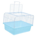 Garneck Portable Lightweight Bird Cage for Lovebirds and Small Animals Easy to Clean Travel Carrier Transparent Window for Parakeets and Cockatiels - color: Sky-blue