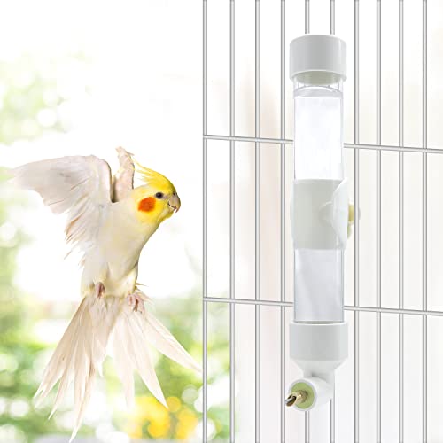 Bird Water Dispenser Parrot Waterer Automatic Bird Water Feeder for Medium Birds Parakeet Cockatiel Conure Caique (Medium) - size: Medium