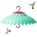 Beserie Squirrel Baffle for Hanging Bird Feeder Rain Cover for Outside Weather Guard Protect Feed from Sun Red Dome Attract Hummingbirds, Moat Proof, Easy to Clean-14inch Green - color: Green 14in