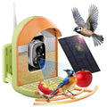 Bird Feeder with Camera, Smart Birdfeeder with Cam Solar Powered, 2K HD Video, AI Identification, Instant Arrival Alerts, IP66 Bird Bath & Feeder,Gift for BirdLover (with Stand, Green) - color: Green, style: With Stand