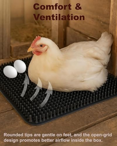 4-Pack Washable Chicken Nesting Pads for Chicken Coop, 13x11in Reusable Nest Box Liners, Trim-to-Fit Open-Grid Bedding for Cleaner Eggs, Heavy-Duty Poultry Supplies (Green) - color: Green, size: 4-Pack