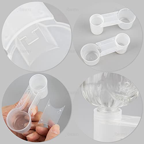 AUEAR, Set of 12 Bird Drinker Feeder Cup Soda Pop Water Bottle Plastic for Pigeons Parrot Chicken Supplies (Clear) - color: Clear