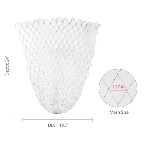 Chicken Catching Net Bird Net with Telescoping Pole, Strong Stainless Handle Full Extended to 48 Inches