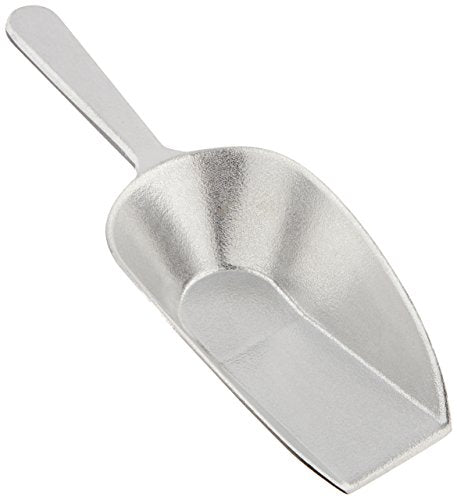Winco Aluminum Utility Scoop with Flat Bottom, 7-Ounce | Multi-purpose, Comfort handle, Smooth interior, Great for Ingredients, Ice, Portioning and Food Preparation