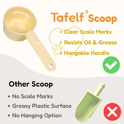 1/2 Cup Dog Food Scoop, Extra Long Handle Sturdy Melamine Pet Food Measuring Scoop with Clear Marking Lines, BPA-Free, Shatterproof, Dishwasher Safe (Butter Yellow, 1/2 Cup) - color: Butter Yellow, size: 1/2 Cup