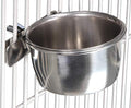 800120 5oz Stainless Steel Clamp Cup Feed Food Liquid Budgie Finch Parrot Parrotlet