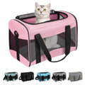 Cat Carrying Case - Pet Carrier Airline Approved, Protable and Breathable Pet Travel Carrier Removable Fleece Pad, Collapsible Cat Carrier Dog Carrier for Medium Cats Small Cats Dogs (Small, Pink) - color: pink, size: 15.0"L x 10.0"W x 10.0"H