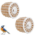 Abaodam Bird Nest Material with Basket Jute and Cotton Fiber Nesting Material for Parakeet Finch Canary Cockatiel 2-Pack Cage Bird for Birds