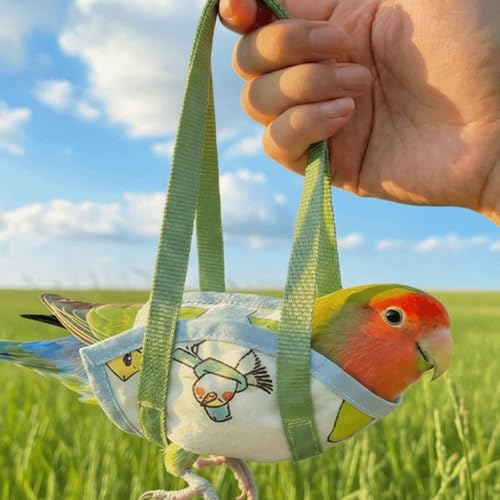 Parrot Carrier Bag, Guinea Pig Sleeping Bag, Parrot Outing Bag Bird Walking Rope Bird Travel Bag for Squirrel Small Pets(L) - color: L
