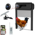 Automatic Chicken Coop Door with WiFi & 1080P Camera - Solar/USB Powered Smart Roll-Up Door, 5000mAh Battery, Anti-Pinch, Security Alarm, App Control for Poultry Safety