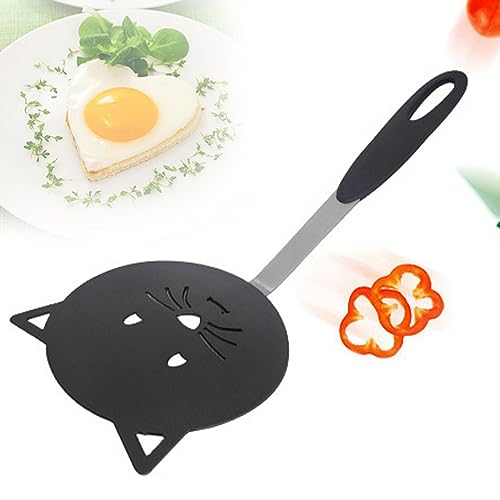 Spatulas for Nonstick Cookware,Nylon Turner Non Scratch Spatulas,Kitchen Utensils Cute Cat Shape Heat Resistant Wok Spatula for Cooking,Fish, Eggs, Pancakes, Fried Rice