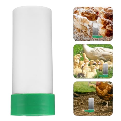 SUPVOX Automatic Poultry Feeder and Waterer for Chicks and Quail - Space-Saving Easy to Clean Plastic Feeder and Drinker 4.5 X 3.2 X 1.6 Inches