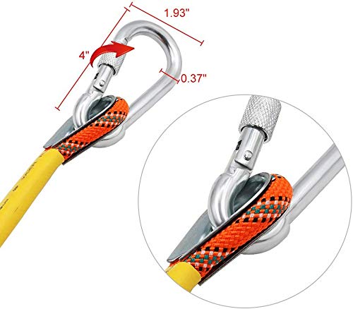 X XBEN Outdoor Climbing Rope 10M(32ft) 20M(64ft) 30M(96ft) 50M(160ft) 70M(230ft) 152M(500FT) 352M(1000FT) Static Rock Climbing Rope for Escape Rope Ice Climbing Equipment Fire Rescue Parachute - color: Orange, size: 1/3 Inch x 1000 Feet