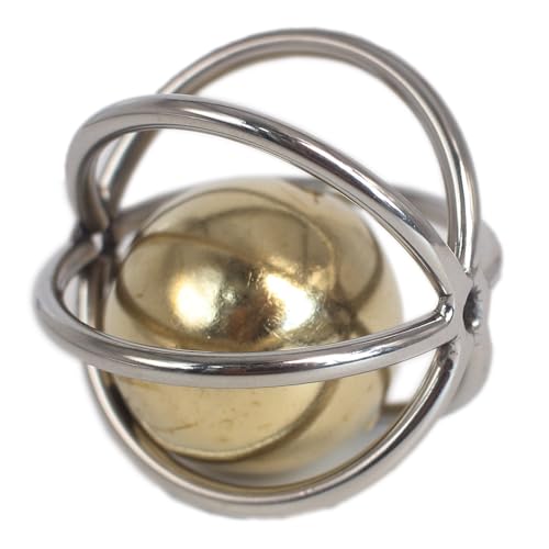 Heavy-Duty Stainless Steel Large Parrot Toy — Chew-Proof Foraging Ball (with Bell), Suitable for Macaws, Eclectus Parrots, Amazon Parrots, etc. (Medium) - size: Medium