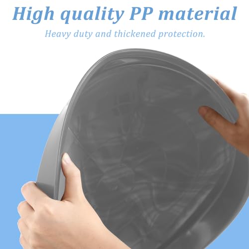 Eccliy 6 Pack Plastic Plant Saucer Heavy Duty Planter Saucers Large Plant Pot Saucers Plastic Water Trays for Indoors and Outdoors Flower Plant Plant Drip (Gray,20 Inch) - color: Gray, size: 20 Inch, style: Round