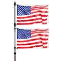 Telescoping Aluminum Portable Flagpole - style: 14 FT 4 IN