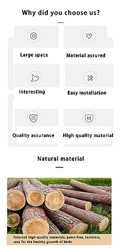 Bird Playground, Parrot playstand, Bird Play Stand, Parakeet Playground, Wood Perch Gym Playpen Ladder with Feeder Cups Toys Exercise Play