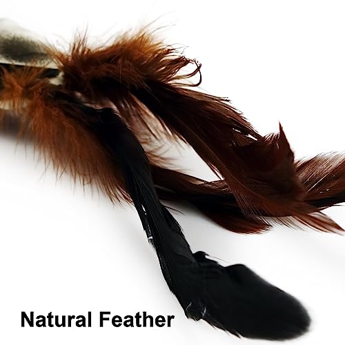 TTcat 2 Pack Realistic Bird Cat Toys, Natural Feather Simulated Bird Kitten Interactive Hunting Play Toy, Lightweight Indoor Cat Exercise Toy for Indoor Cats and Kitten.