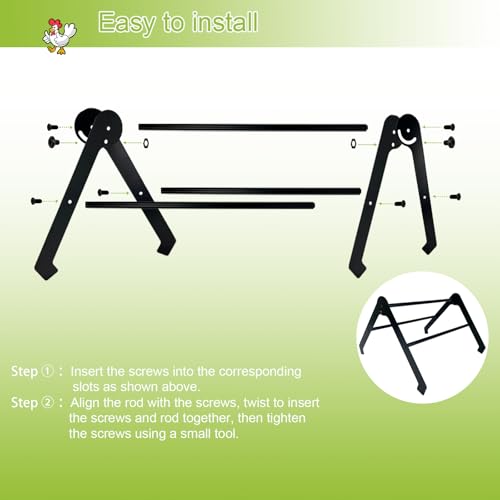 Chicken Roosting Bars for Coop – Adjustable Stainless Steel Chick Perch and Ladder for Poultry, Chicks and Birds, Easy to Install and Clean, Ideal for Coops, Farms, and Backyard
