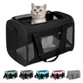 Cat Carrying Case - Pet Carrier Airline Approved, Protable and Breathable Pet Travel Carrier Removable Fleece Pad, Collapsible Cat Carrier Dog Carrier for Medium Cats Small Cats Dogs(Medium, Black) - color: black, size: 17.0"L x 11.0"W x 11.0"H