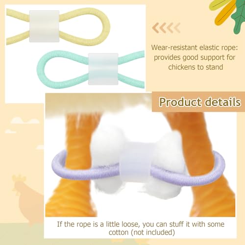 Patelai 100 Sets Baby Chick Leg Bands Splay Hobbles Brace Adjustable Poultry Leg Bands for Newborn Chick Bird Ducks of 1 to 3 Days Newly Hatched