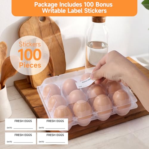 DecarDamai 100 Pack 3x4 Plastic Egg Cartons Cheap Bulk 12 Count Clear, Reusable & Sturdy Design Eggs Carton Bulk Perfect for Family, Farm, Markets, Display (Egg Storage Containers)