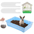 M METERXITY 50-Pack Disposable Cage Liner 35" x 24", Small Animal Clear Plastic Rabbit Bird Cage Liner Bag, Toilet Tray Replacement Universal Film ForParrot/Guinea Pig/Hamster Litter Box