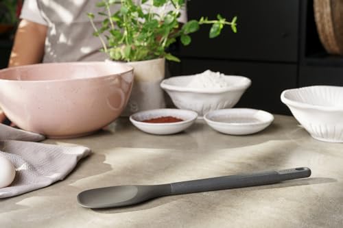 Zyliss E980220 Spoontula Large, Sustainable Wheatstraw/Silicone, Cooking Spoon/Spatula, Heat Resistant Silicone Head, Beluga Grey, 12.2" X 2.4", Dishwasher Safe, 5 Year Guarantee - style: Spoontula (Large)