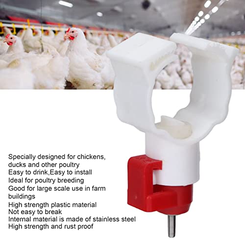 Chicken Nipple Drinker, Multipurpose Easy Installation Chicken Waterer Nipples Automatic for Duck for Farm