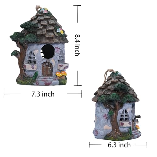 Bird Houses for Outside Resin Bird House Room Garden Courtyard Backyard Decor Handmade House