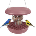 SWISSINNO Bird Feeders - No Mess Fat Ball/Suet Feeder for Outdoors Hanging - Smart Birds Lucerne Spill Proof Wild Cardinal Bird Feeder with Integrated Seed Catcher Tray - Dusty Rose - color: Dusty Rose, style: Lucerne